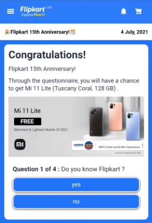 Flipkart 15th Anniversary Scam 1