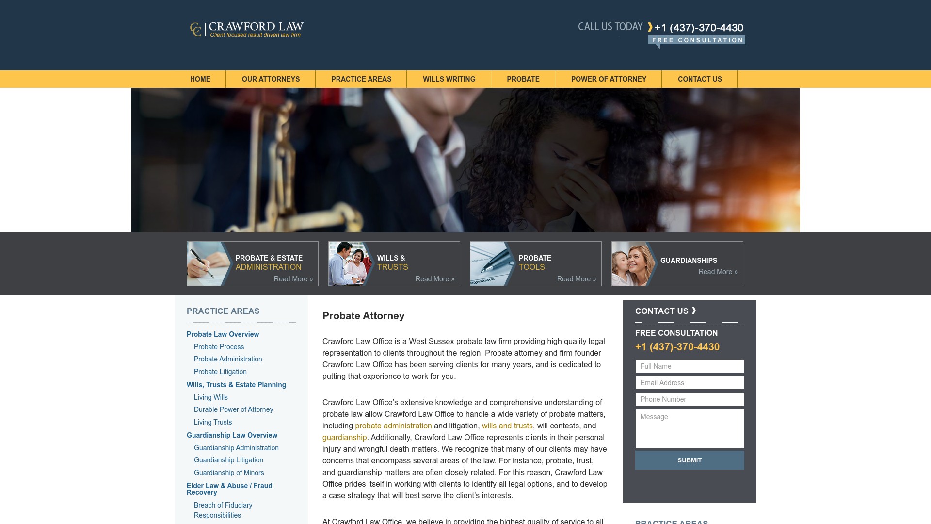 About Crawford Law Office at crawfordlaws.com