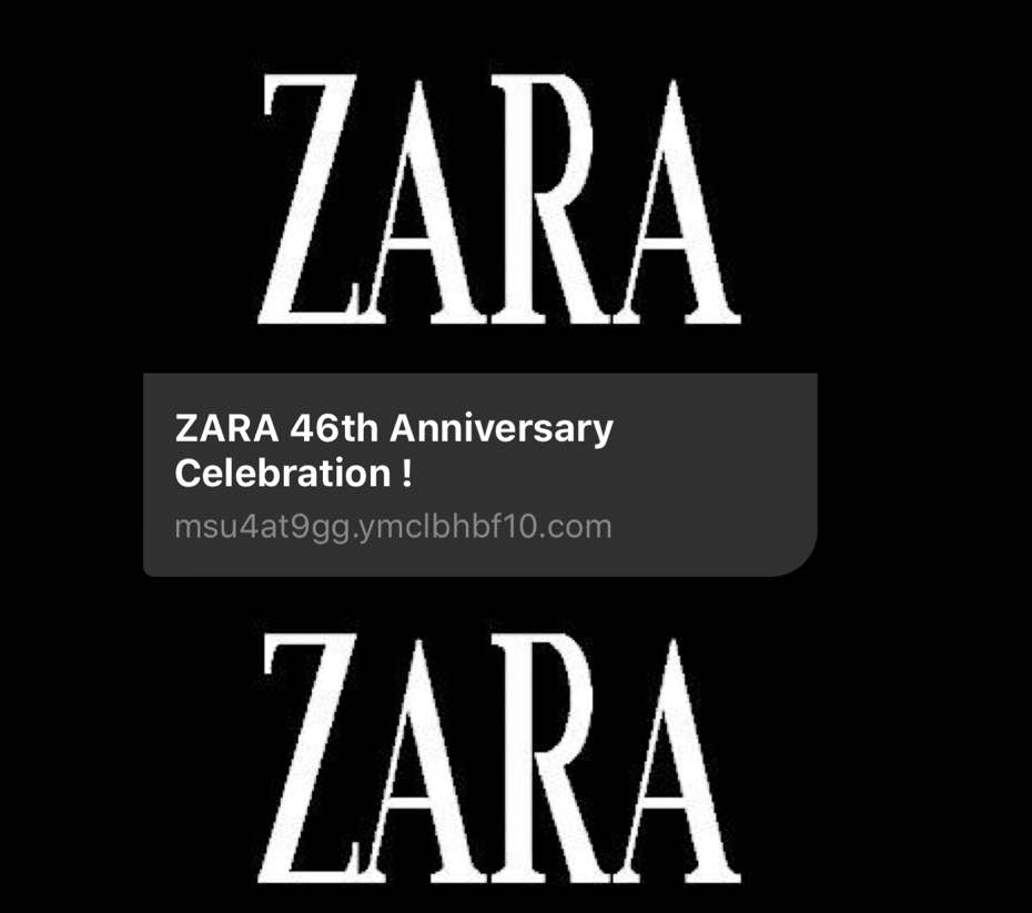 The Zara 46th Anniversary Celebration Scam