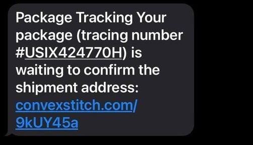 Package Tracking Scam Text