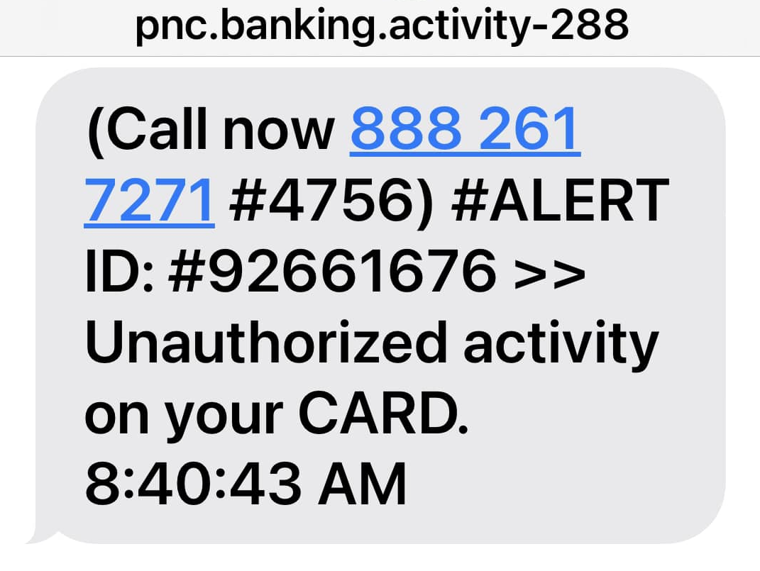 The PNC Bank Text Scam