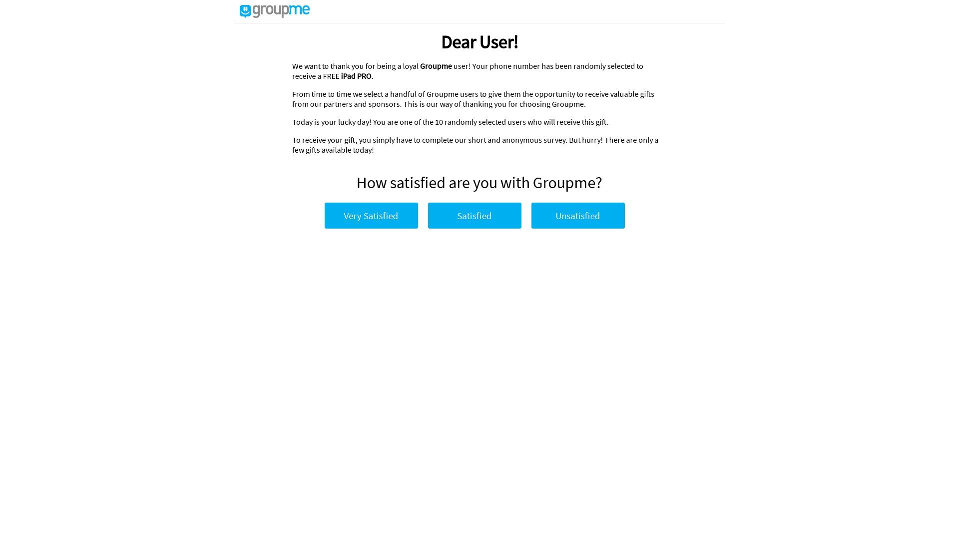 Groupme Today Scam Website at groupme.today