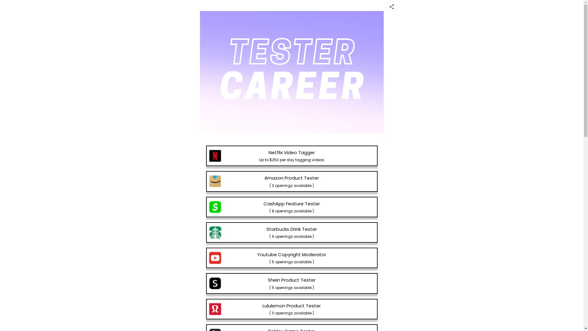 Tester Career located at testercareer.com