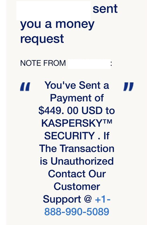 Kaspersky LLC PayPal Scam