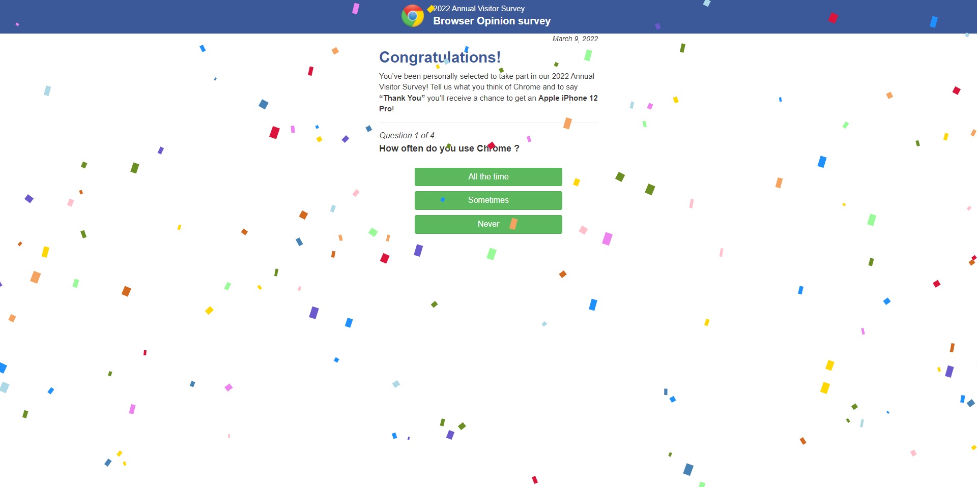 2022 Annual Visitor Survey Scam