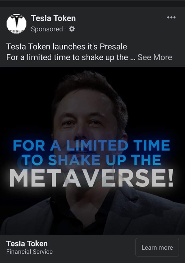 Tesla Token Scam