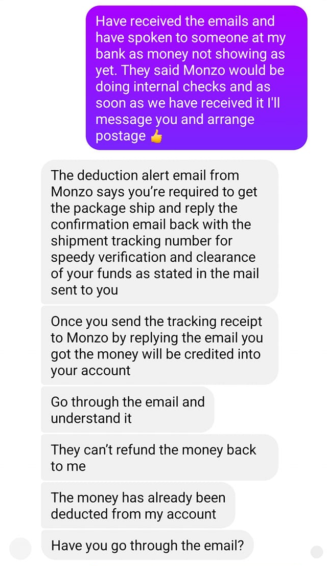 Monzalert Scam on Facebook Marketplace