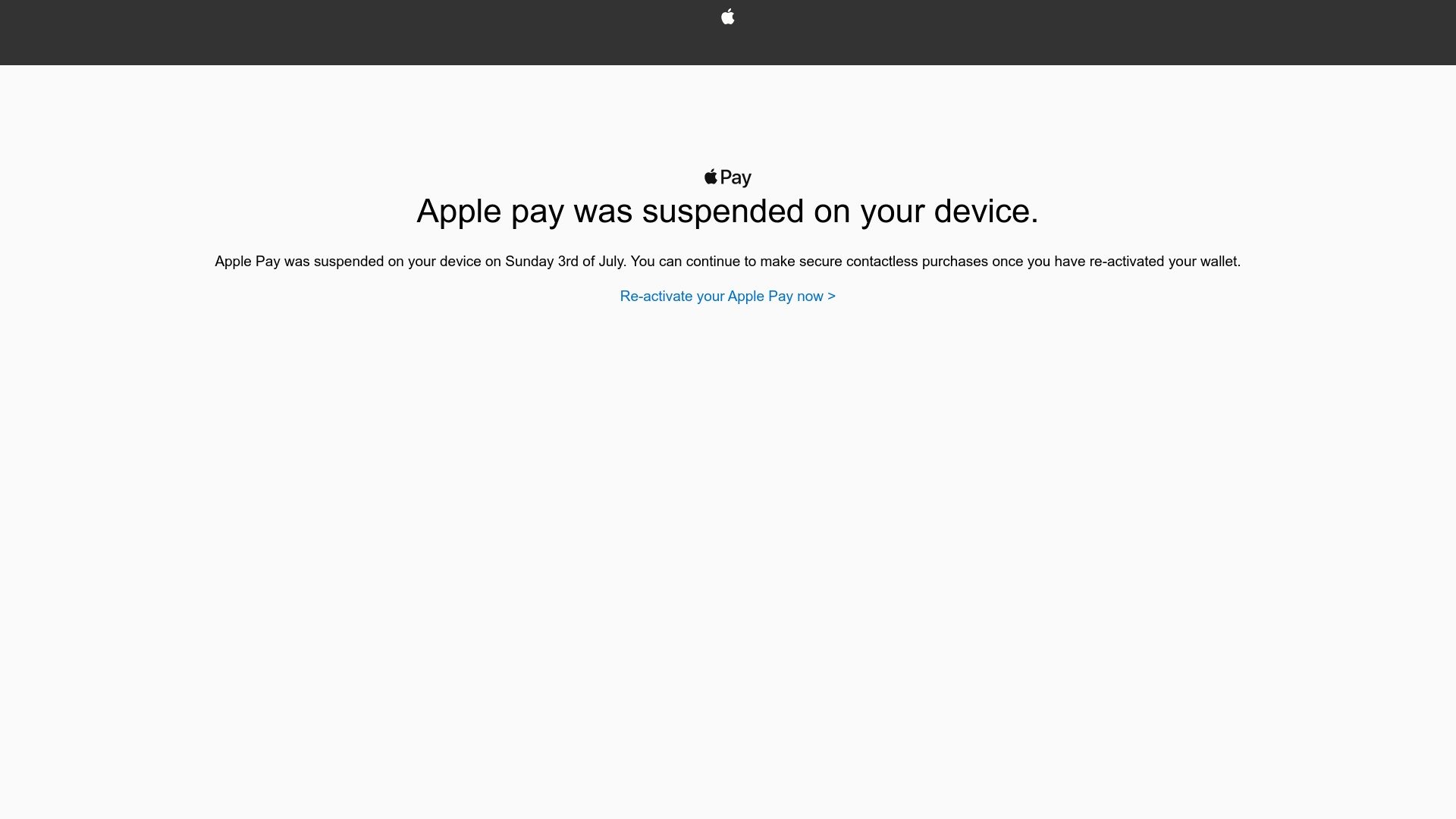apple-wallet-support .com - Apple Pay Suspended Scam
