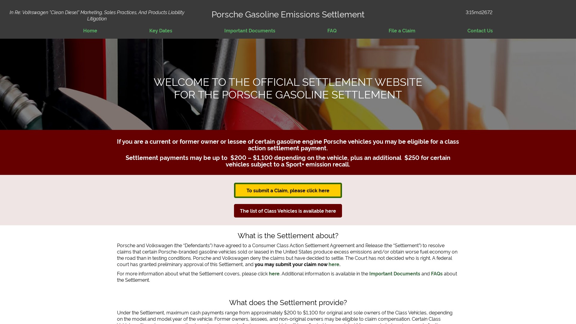 Is Porsche Gasoline Settlement at porschegasolinesettlementusa.com a Scam?x