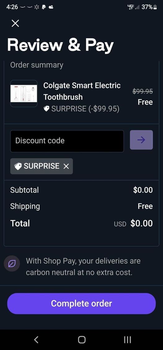 Free Colgate Electric Toothbrush Scam