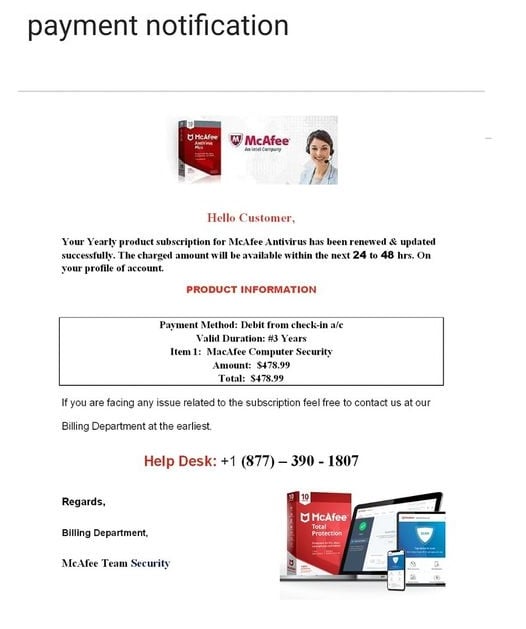 mcafee-total-protection-scam-email-yearly-product-subscription