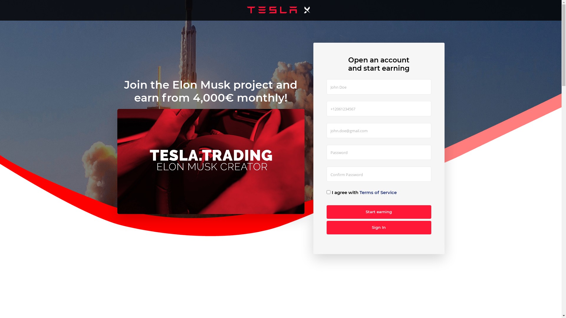 Tesla Trading Org Scam Located at teslatrading.org