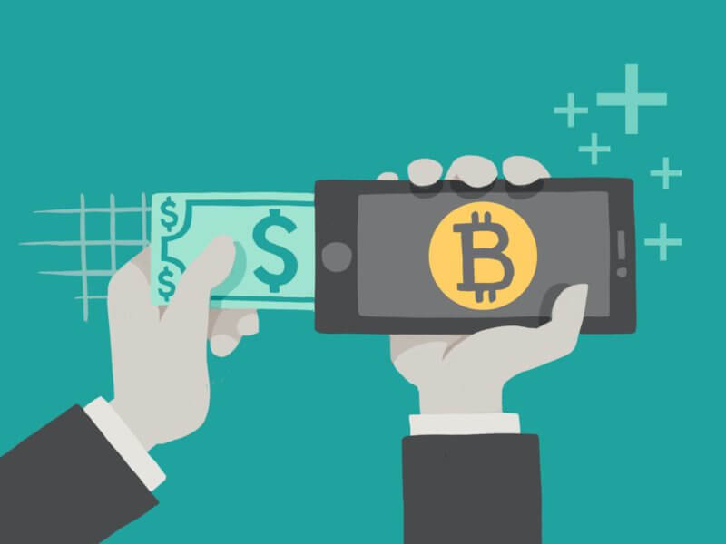 dollar and Bitcoin
