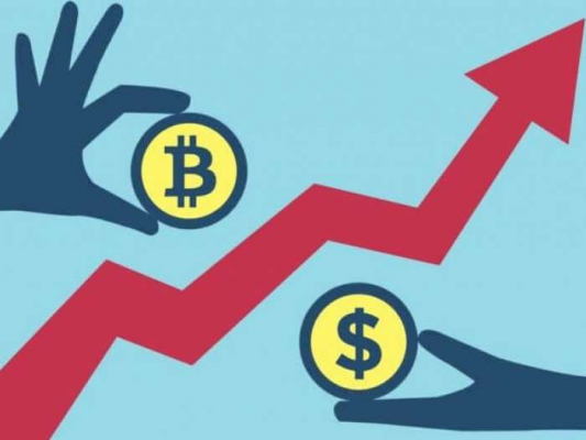 Bitcoin and dollar