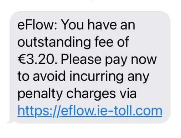 eFlow Scam Text