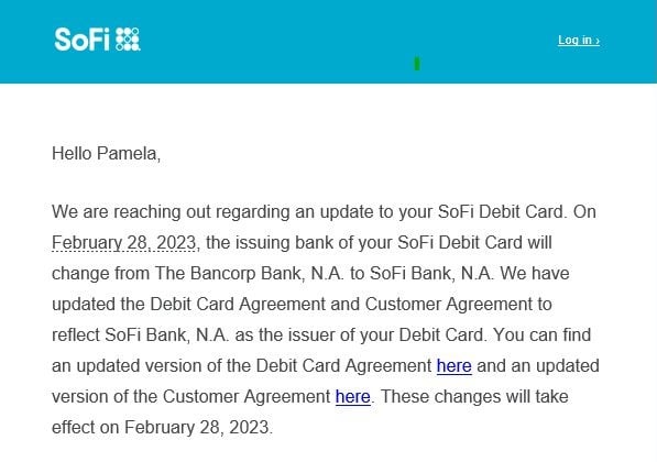 Sofi Money Debit Card Scam Email