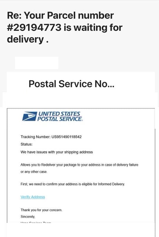 UPS Scam Email Message