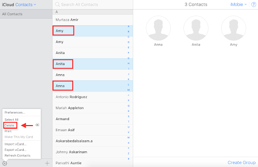 Delete Duplicate Contacts on iPhone