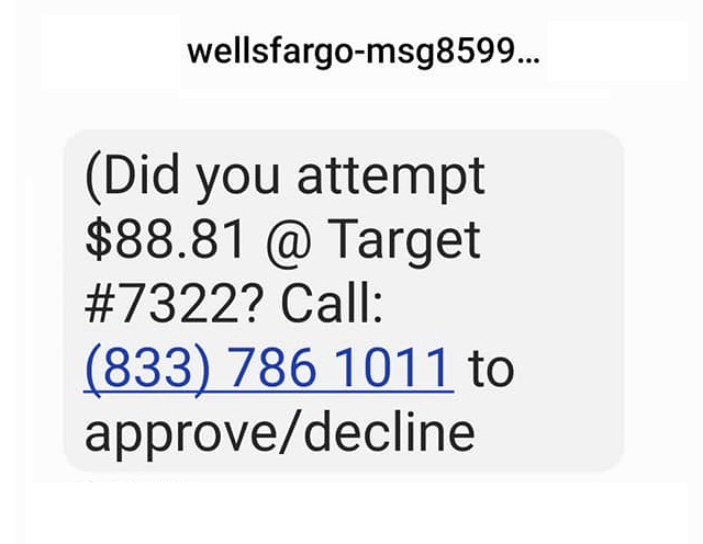 Text From Wells Fargo Scam Messages