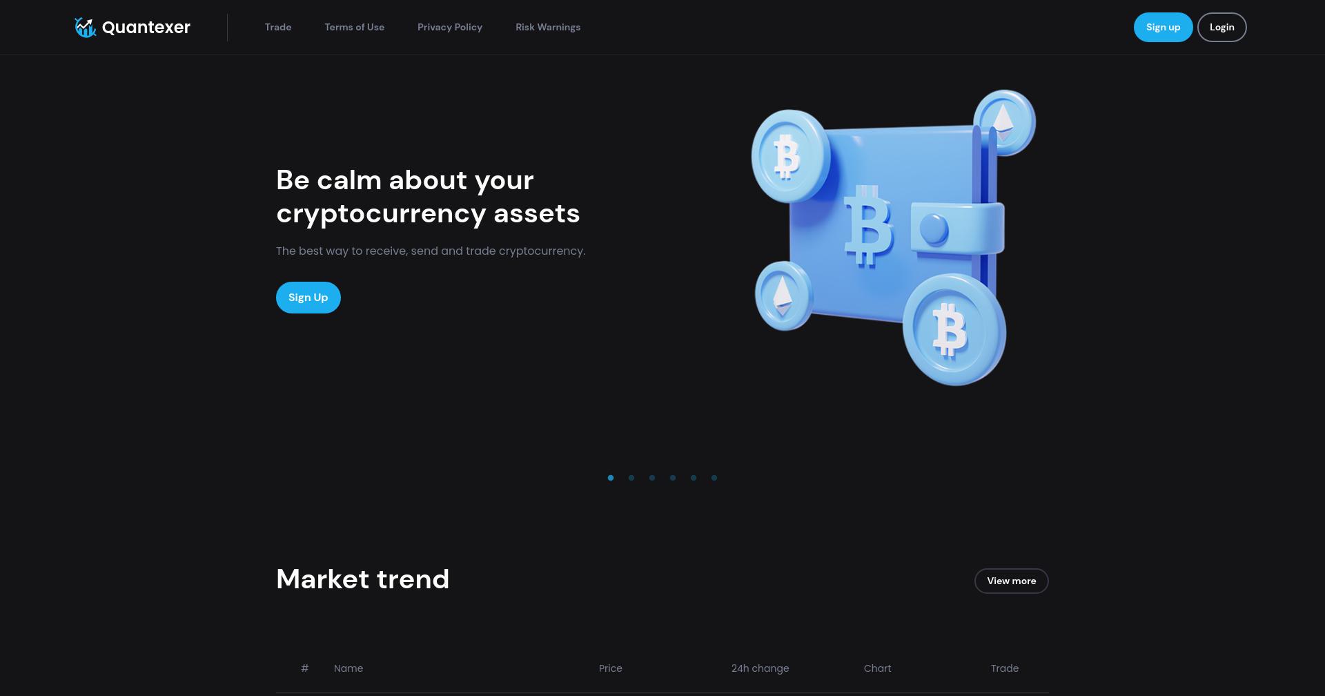 Quantexer at www.quantexer.com Cryptocurrency Trading Website