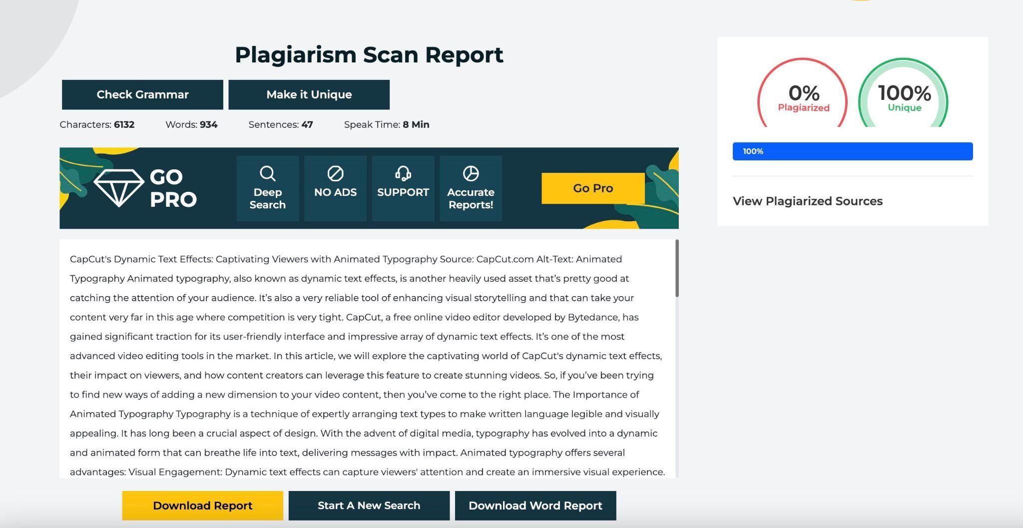 Plagiarism Scan Report
