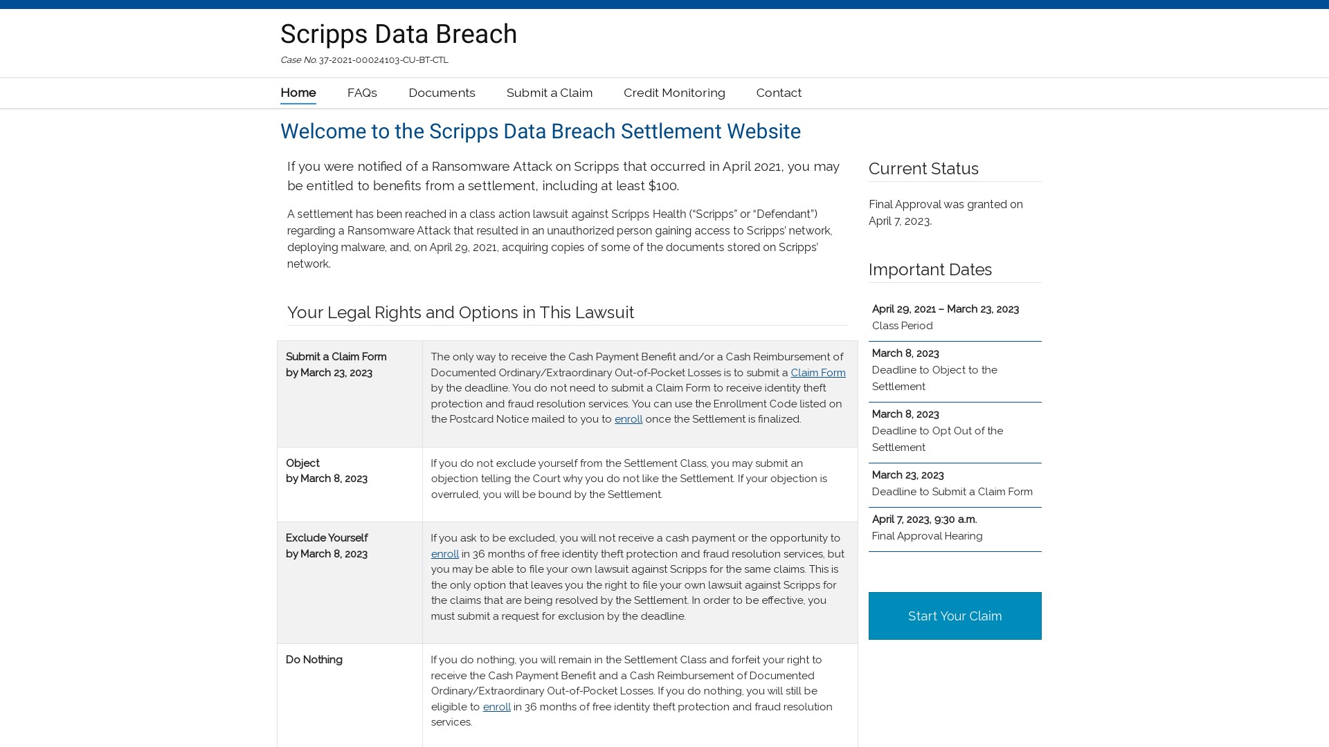 Scripps Settlement a Scam? Data Breach Lawsuit at scrippssettlement.com