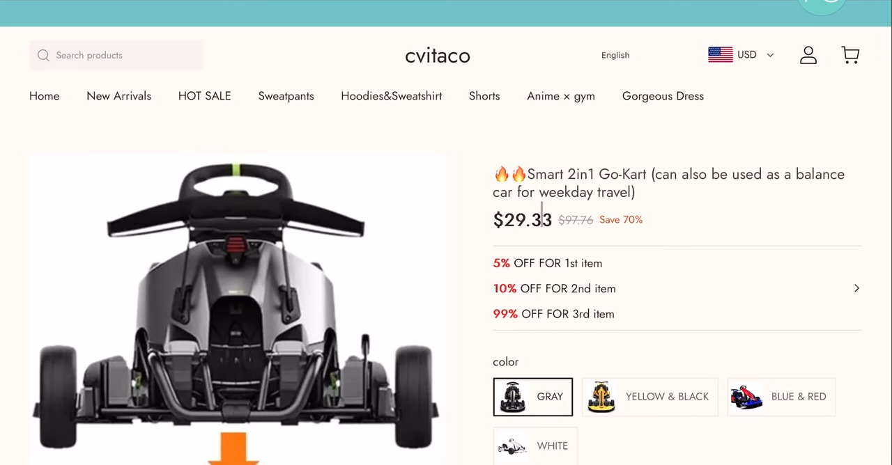 Smart 2In1 Go-Kart or Smart 2 in 1 Go-Kart Scam Store