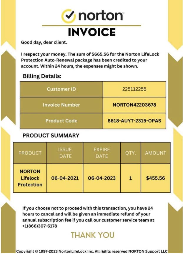 LifeLock Scam Email