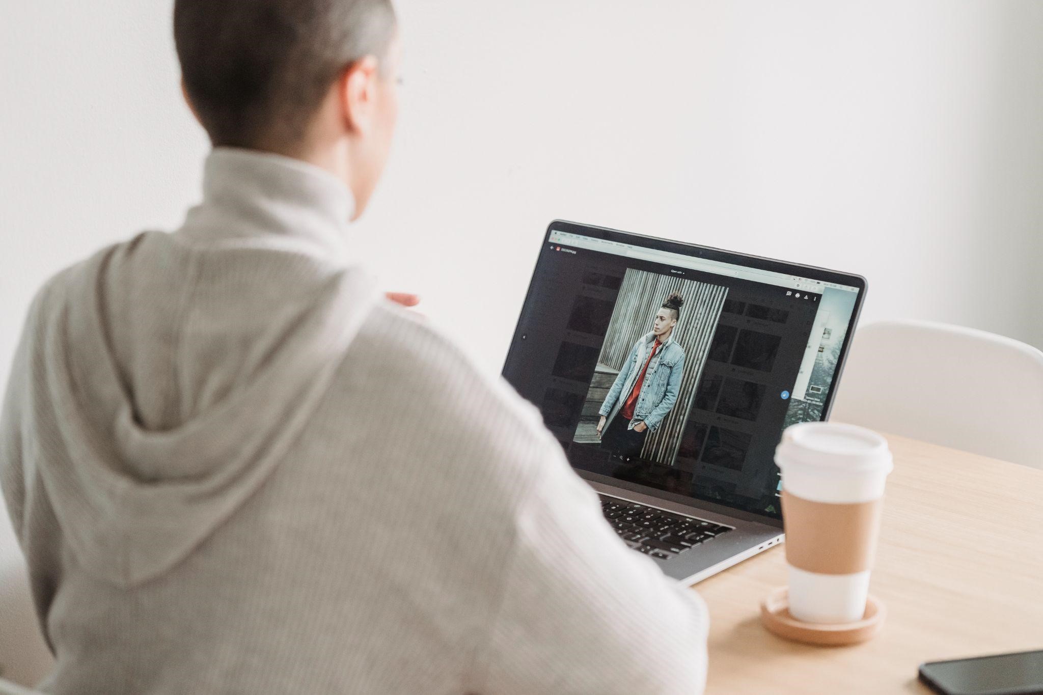 person on laptop