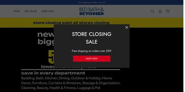 Closing Store Shop scam store at closingstore.shop