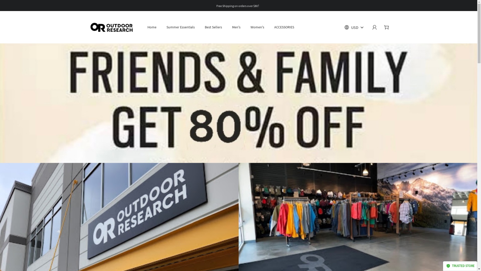 Outdoor Research Store scam store at outdoorresearchstore.com