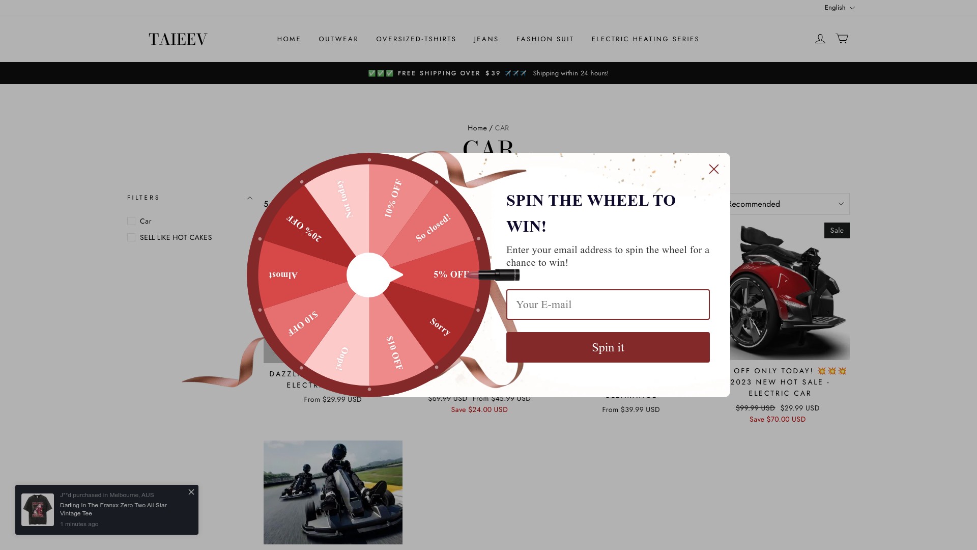 Taieev at taieev.com Scam Store