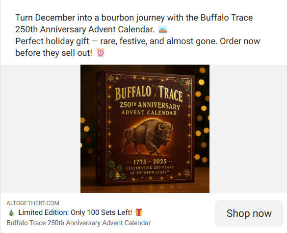 Buffalo Trace 250th Anniversary Advent Calendar scam