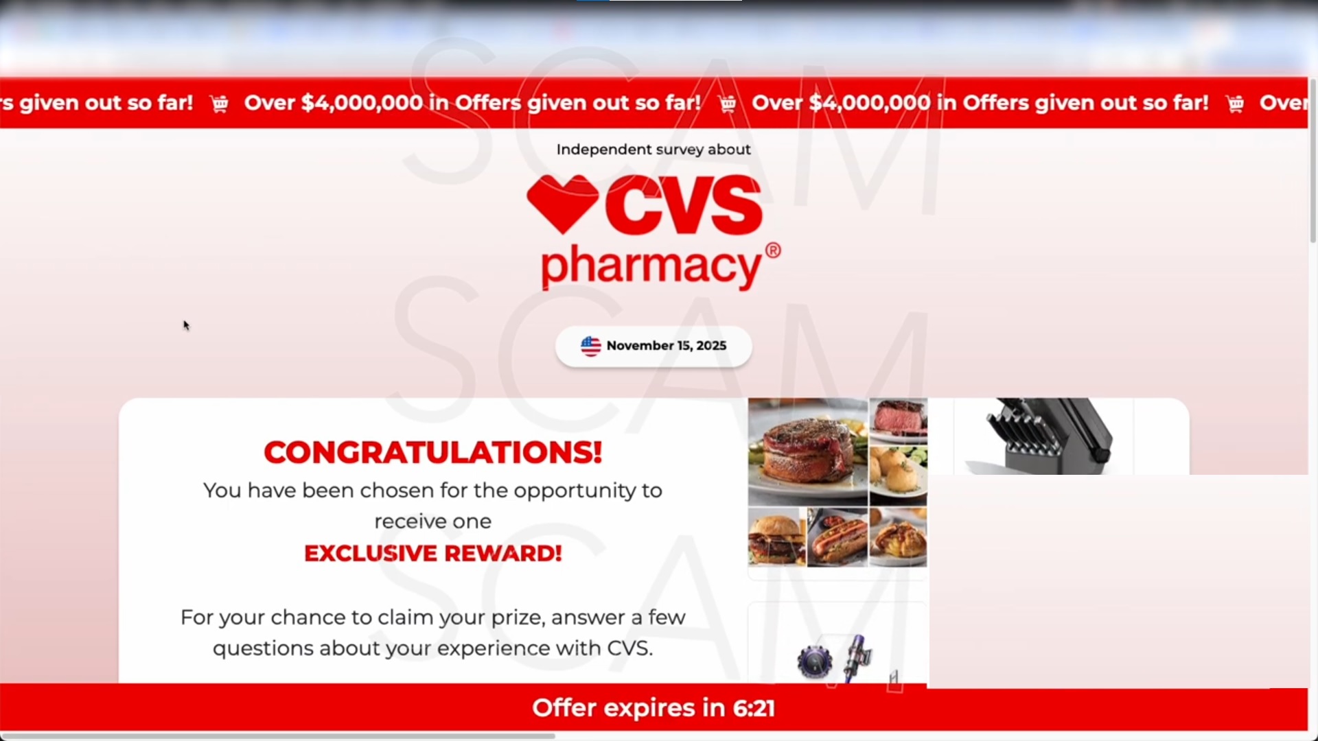 cvspromo.com scam website