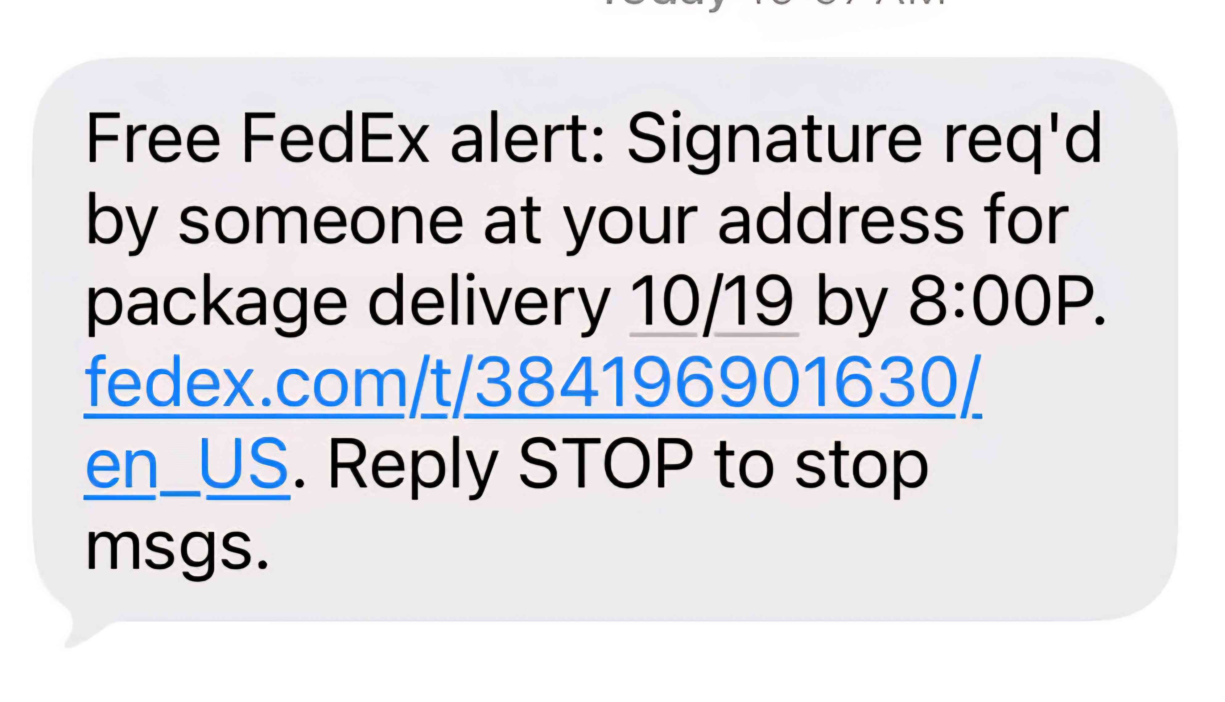 FedEx Text Message Scam