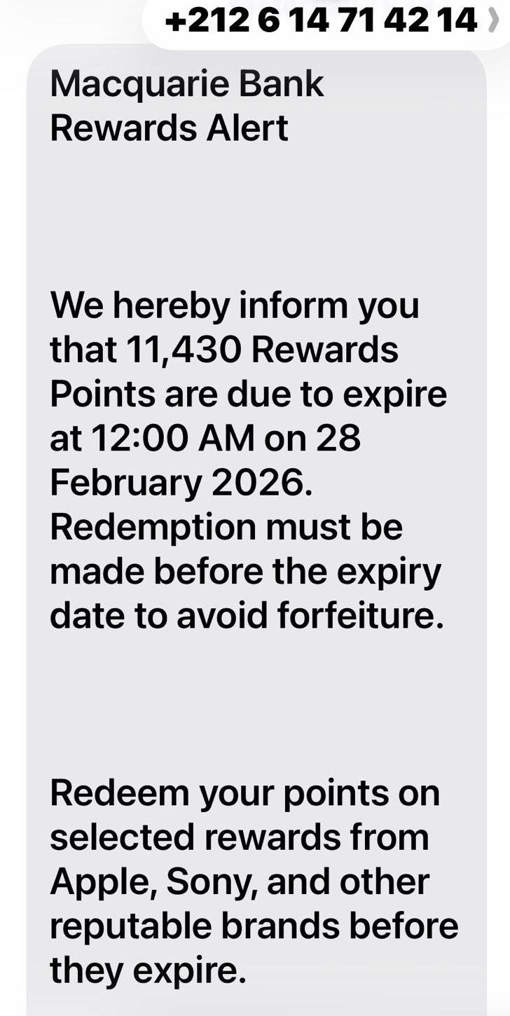 Macquarie Rewards Scam