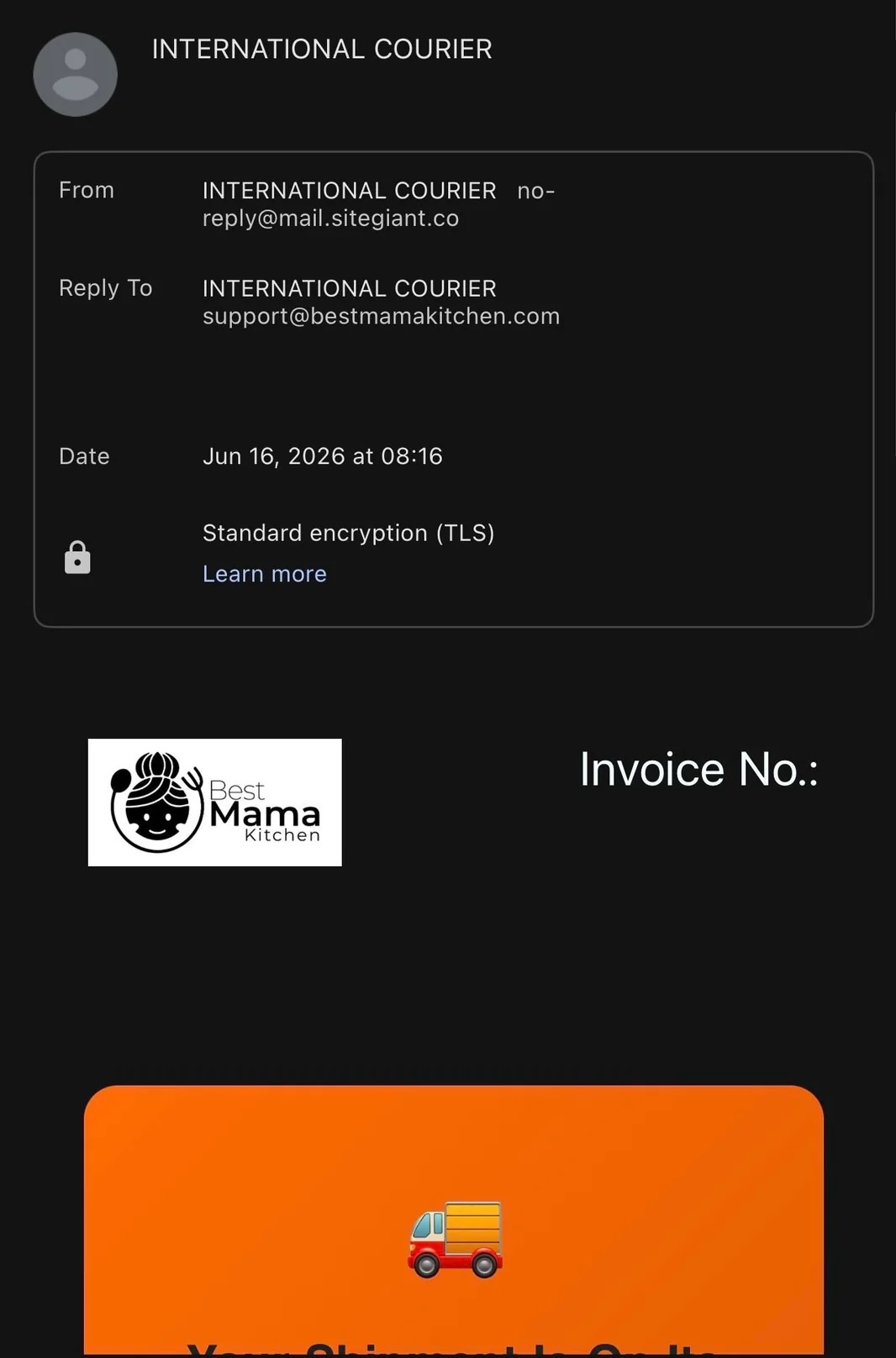  "BestMamaKitchen" Email Scam