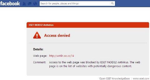 ESET blocking malicious Facebook application Who Viewed Your Profile