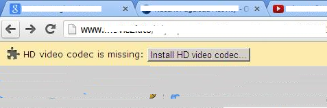HD Video Codec Missing Plug-in: Install HD Video Codec