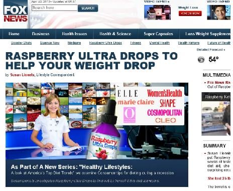 the website www.woahdrop.com - fake RaspBerry Ultra Drops