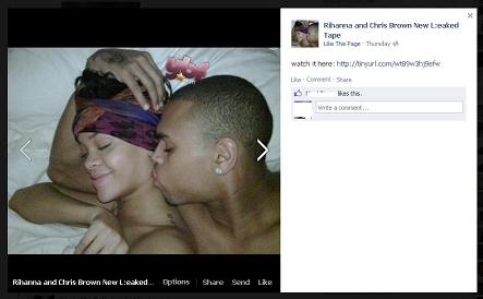 Rihanna and Chris Brown New L:eaked Tape! Malicious Facebook Page