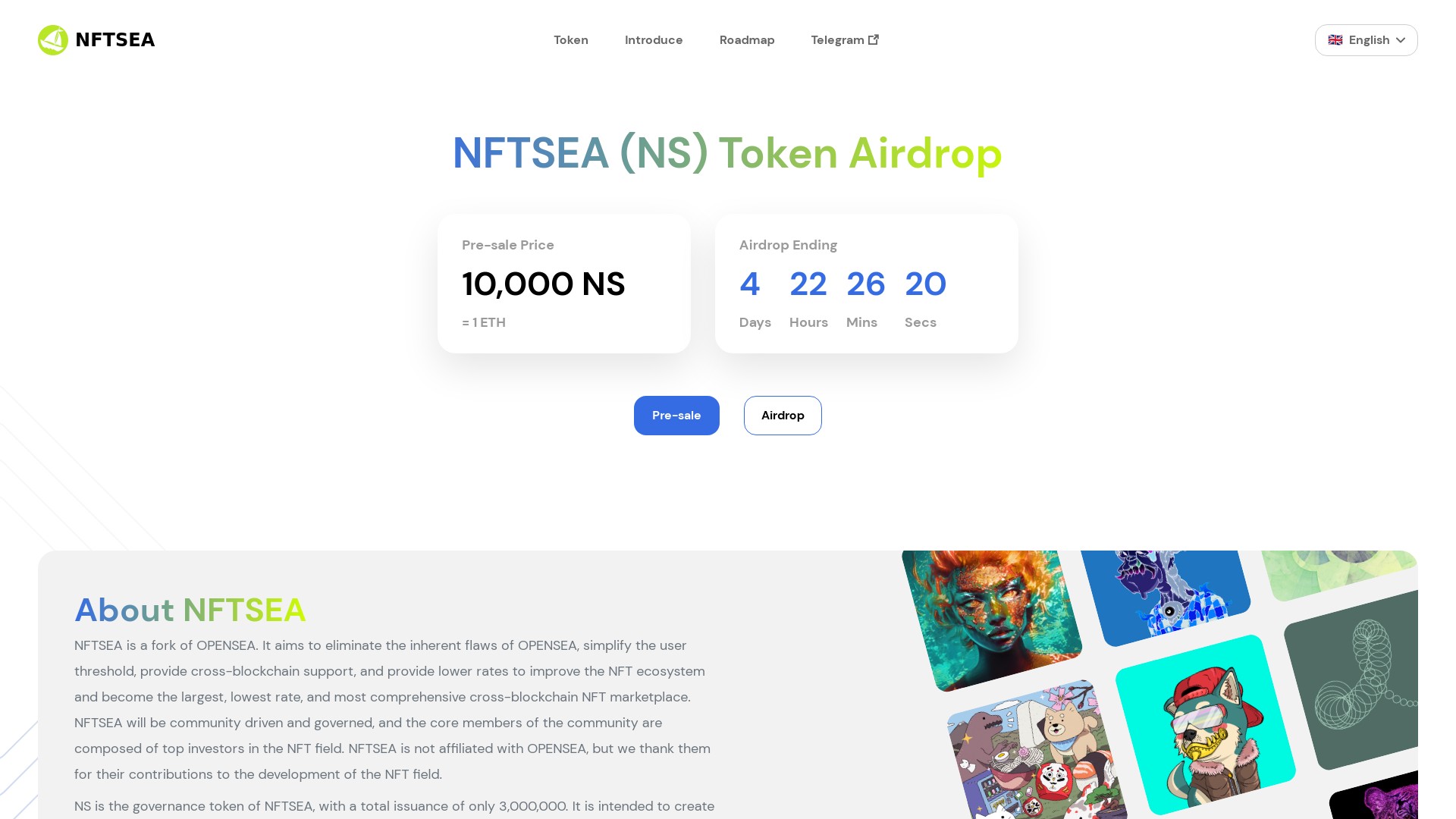  Nftsea at nftsea.net - Token Airdrop - Fork of Opensea